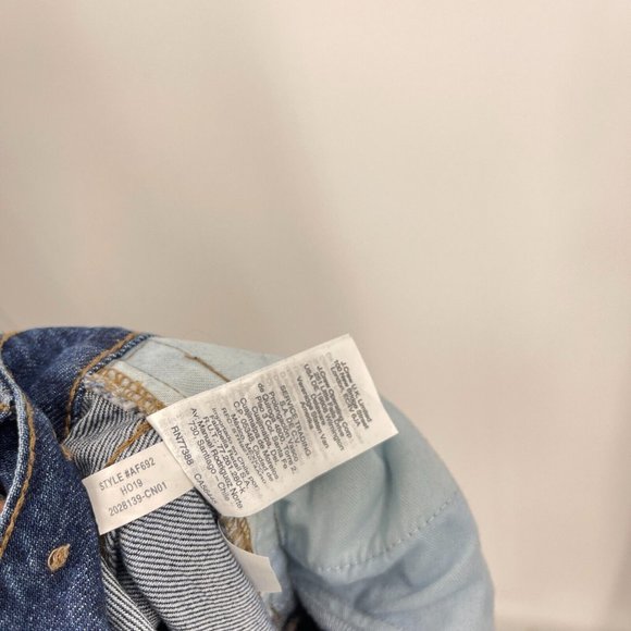 Madewell Jeans Blue Perfect Vintage Metallic Tuxedo Stripe Edition Denim Size 27 - Picture 8 of 8